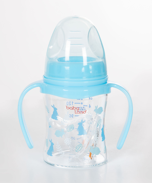 شیشه شیر پیرکس ارتودنسی بی بی لند Baby Land مدل 502 حجم 150 میلی‌لیتر