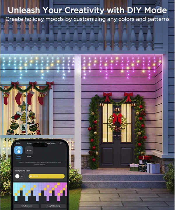 ريسه هوشمند قنديلي 10 متري گووي Icicle Ligths H70D1