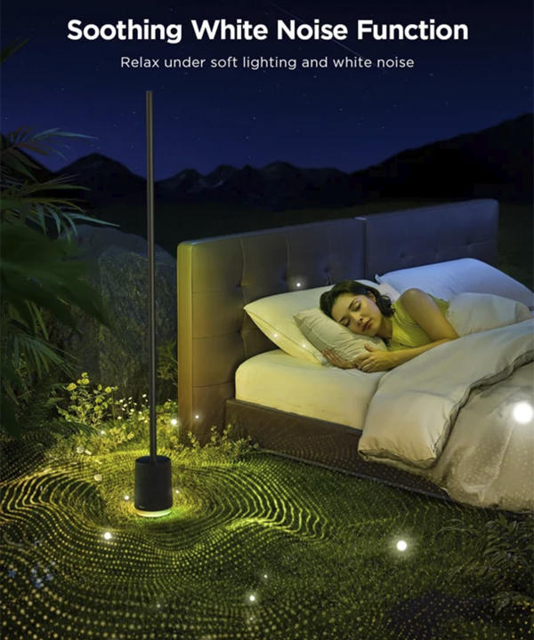 چراغ هوشمند اسپيكر دار گووي مدل Lyra RGBICWW Corner Floor Lamp Pro H6079