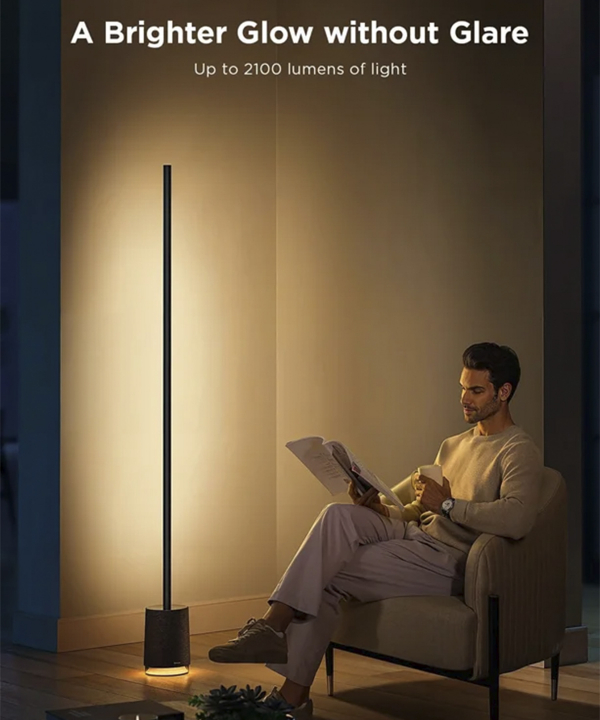 چراغ هوشمند اسپيكر دار گووي مدل Lyra RGBICWW Corner Floor Lamp Pro H6079