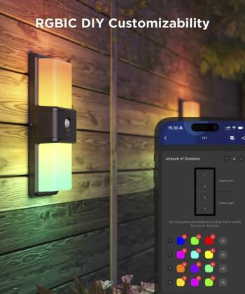 چراغ هوشمند ديواري فضاي باز گووي Smart Outdoor Wall light H7078