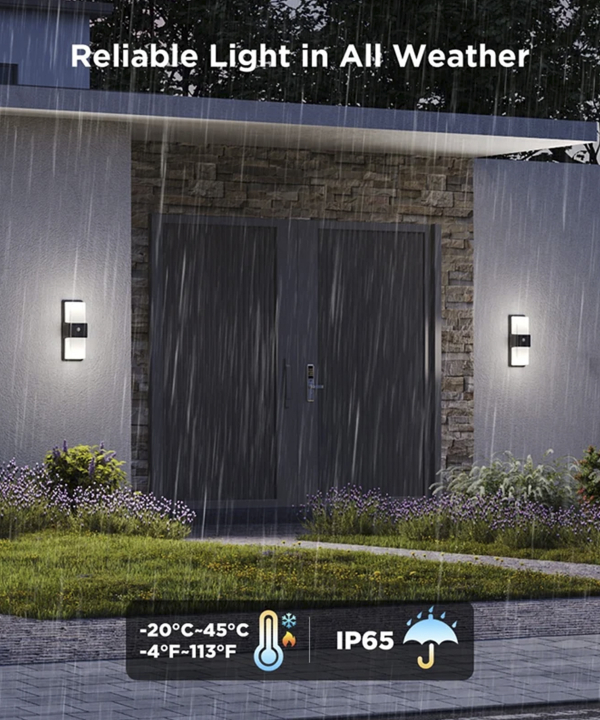چراغ هوشمند ديواري فضاي باز گووي Smart Outdoor Wall light H7078