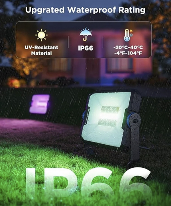 چراغ هاي هوشمند فضاي باز گووي Outdoor FLood Lights H8057