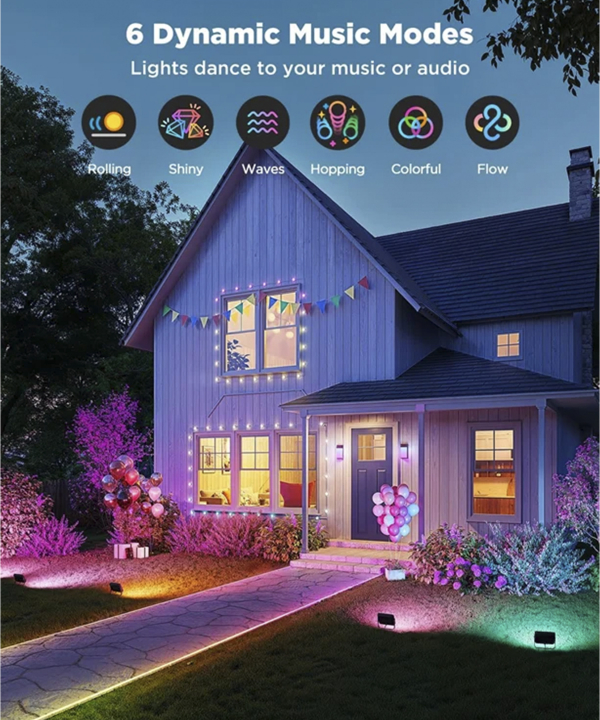 چراغ هاي هوشمند فضاي باز گووي Outdoor FLood Lights H8057