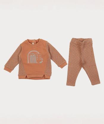 ست تیشرت و شلوار نوزاد پیانو مدل 1653