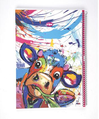 دفتر مشق طرح دار 80 برگ سیمی کلیپس