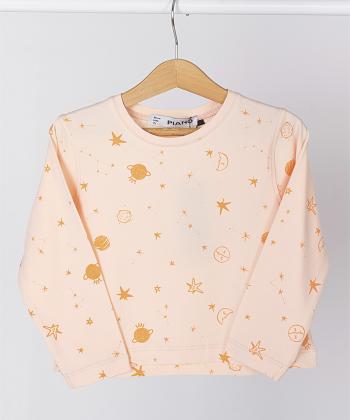 ست تیشرت و شلوار نخی دخترانه پیانو مدل 10667