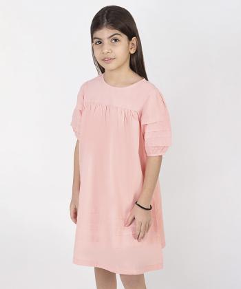 پیراهن آستین کوتاه دخترانه پیانو مدل 10563