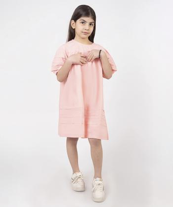 پیراهن آستین کوتاه دخترانه پیانو مدل 10563