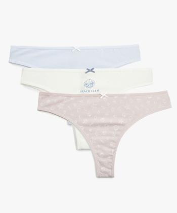 شورت لامبادا زنانه کوتون مدل 5SLK30094MK بسته 3 عددی