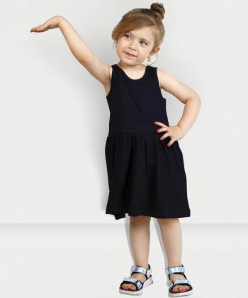 پیراهن آستین حلقه ای دخترانه پیانو مدل 10006