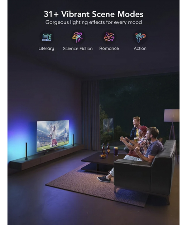 چراغ روميزي هوشمند تلويزيون 45-70 اينچ گووي RGBIC TV Light Bars H6046