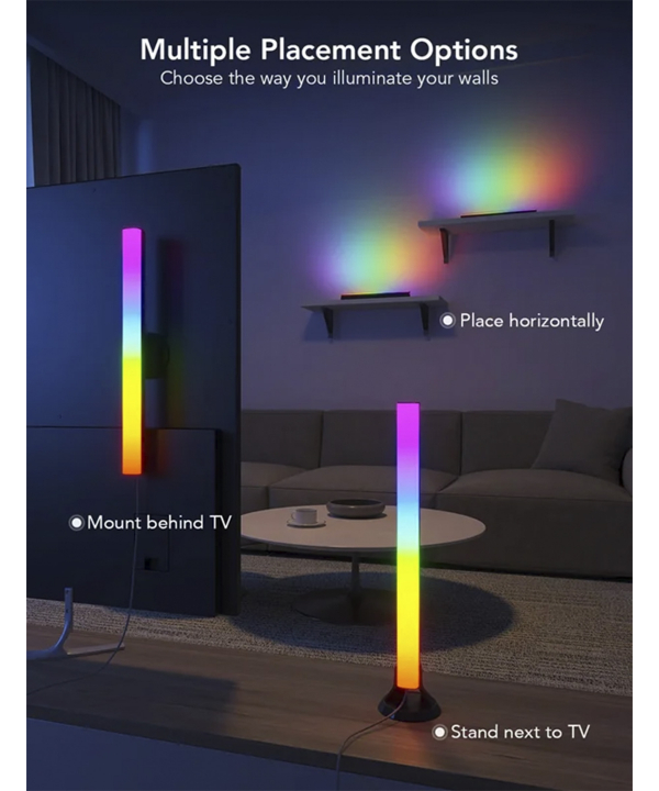 چراغ روميزي هوشمند تلويزيون 45-70 اينچ گووي RGBIC TV Light Bars H6046