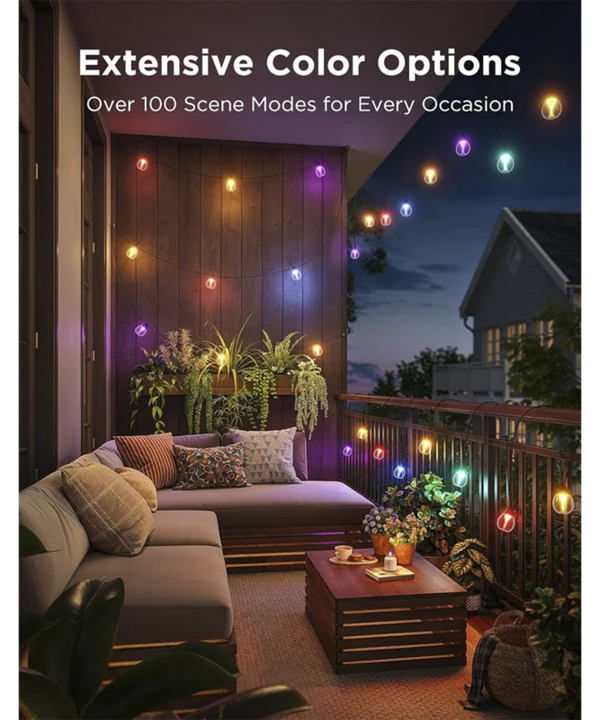 لامپ هوشمند ريسه اي گووي Outdoor Clear Bulb String Lights H7025