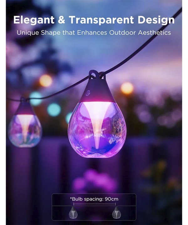لامپ هوشمند ريسه اي گووي Outdoor Clear Bulb String Lights H7025