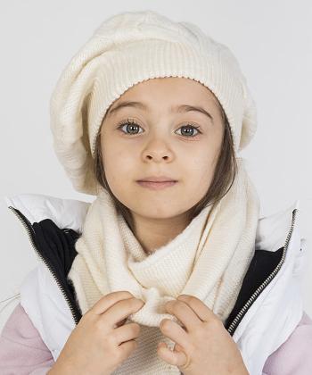 كلاه و شال گردن دخترانه پيانو كد 40022