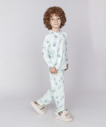 ست تیشرت و شلوار نخی پسرانه پیانو مدل 11380