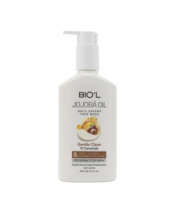 فیس واش کرمی پمپی پوست نرمال تا خشک بیول حاوی روغن جوجوبا و سرامید حجم 250 میلی لیتر