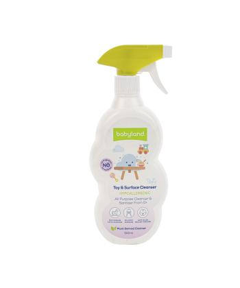 پاک کننده چند منظوره سطوح و وسایل کودک بی بی لند حجم 500 میلی لیتر