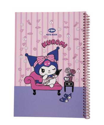 دفتر مشق سیمی 80 برگ کلیپس طرح کرومی