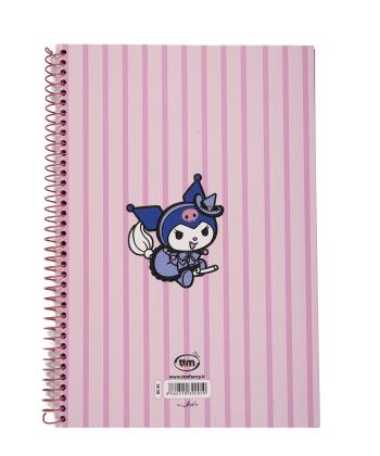 دفتر مشق سیمی 80 برگ کلیپس طرح کرومی