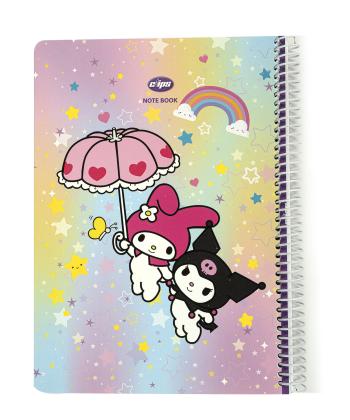 دفتر مشق سیمی 80 برگ کلیپس مدل طرح دار