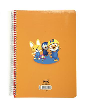 دفتر مشق سیمی 80 برگ کلیپس مدل طرح دار