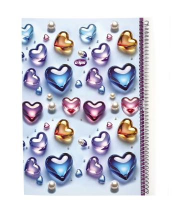 دفتر مشق سیمی 100 برگ کلیپس طرح دار