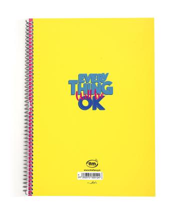 دفتر مشق سیمی 100 برگ کلیپس طرح دار