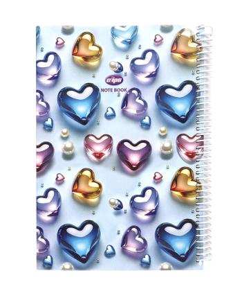 دفتر مشق سیمی جلد سخت 100 برگ کلیپس کد 00445