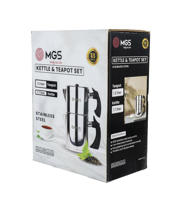 کتری و قوری 1.7 لیتری ام جی اس MGS کد بادسته کالیت ام جی اس MGS کد K41026