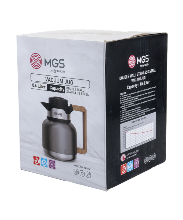 فلاسك تيتانيوم 0.6 ليتري ام جي اس MGS كد دسته چوبي VJ1011S