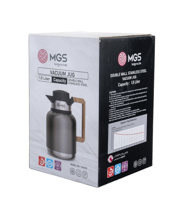 فلاسك تيتانيوم 1 ليتري ام جي اس MGS كد دسته چوبي VJ1012S
