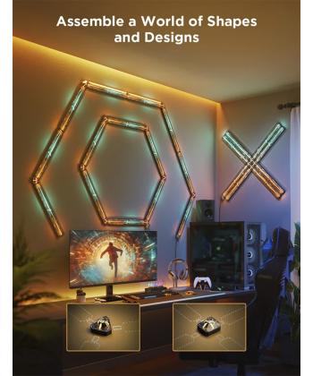 پنل روشنايي هوشمند گيمينگ ديواري 4 عددي گووي مدل Gaming Wall Light H6063