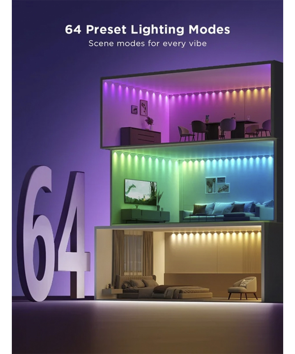 ريسه هوشمند گووي 5 متري مدل RGBIC String Downlights H608A