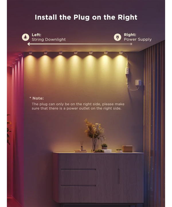 ريسه هوشمند گووي 5 متري مدل RGBIC String Downlights H608A