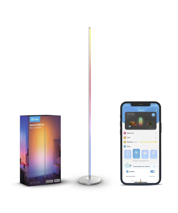 چراغ هوشمند گووي مدل RGBICW Smart Corner Floor Lamp Basic H6076