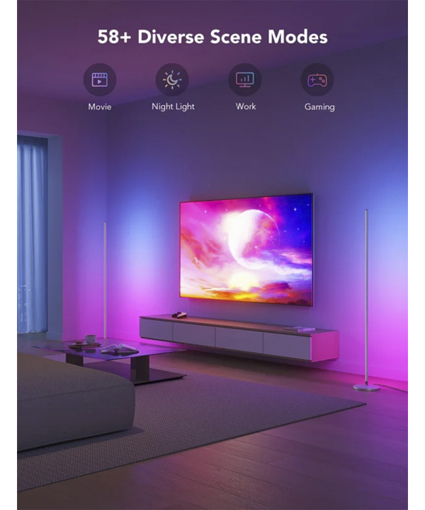 چراغ هوشمند گووي مدل RGBICW Smart Corner Floor Lamp Basic H6076