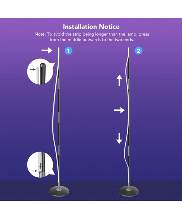 چراغ هوشمند گووي مدل RGBICW Smart Corner Floor Lamp Basic H6076
