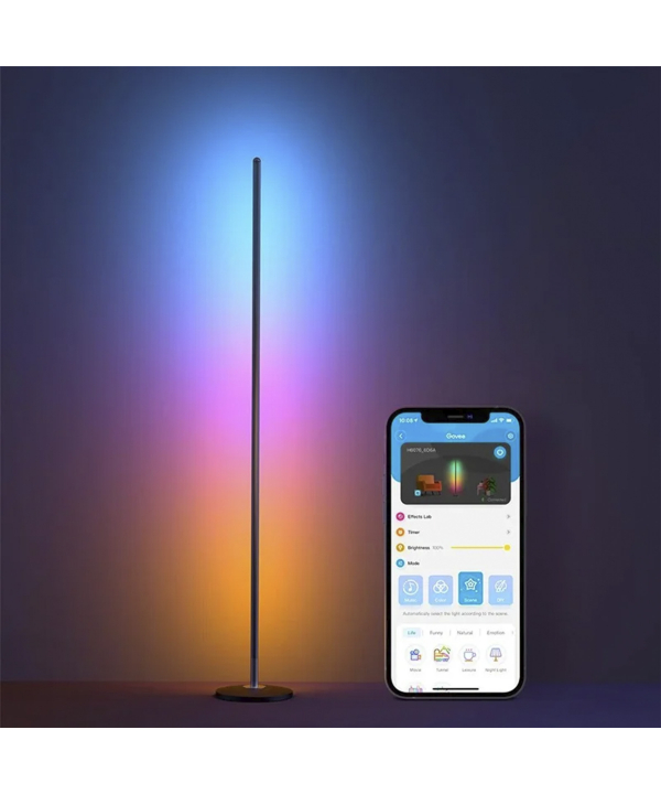 چراغ هوشمند گووي مدل RGBICW Smart Corner Floor Lamp Basic H6076