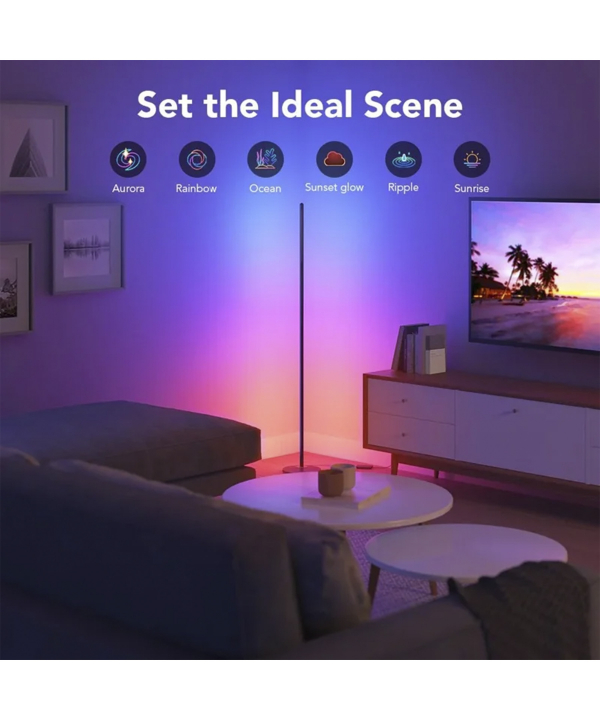 چراغ هوشمند گووي مدل RGBICW Smart Corner Floor Lamp Basic H6076