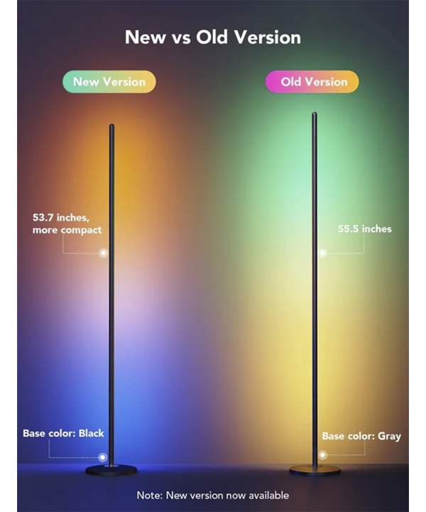 چراغ هوشمند گووي مدل RGBICW Smart Corner Floor Lamp Basic H6076