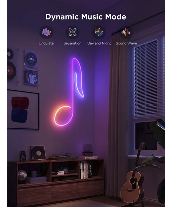 ريسه هوشمند نئون فلكسي 4 متري گووي مدل Neon Rope Strip Light 2s H61D4