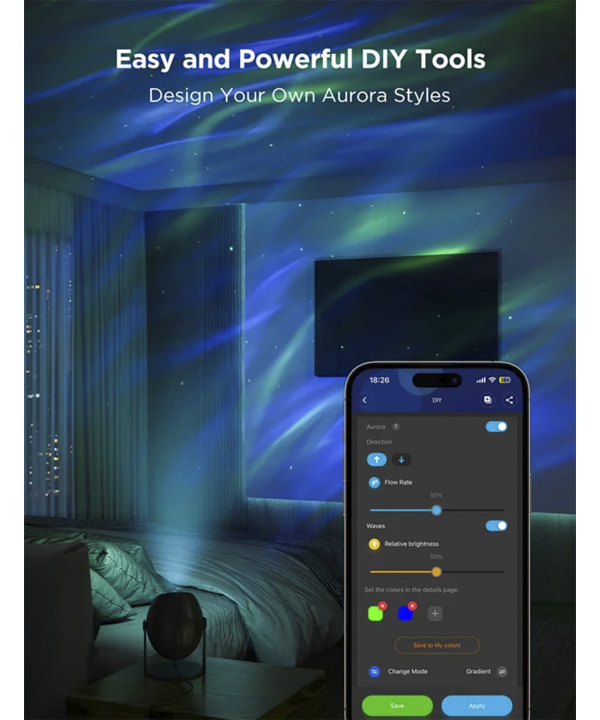پروژكتور هوشمند كهكشاني گووي مدل Star Light Projector H6093