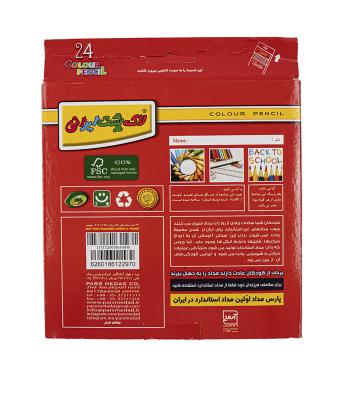 مداد رنگی کلیپس مدل لاک پشت بسته 24 عددی