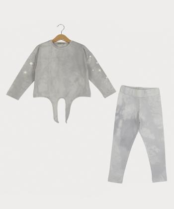 ست تیشرت و شلوار دخترانه پیانو مدل 10044