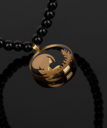 گردنبند سام نورزاده Noorzadeh Gold Art طرح ماه شهریور کد 38