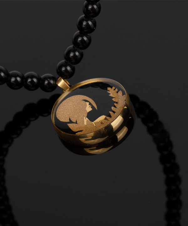 گردنبند سام نورزاده Noorzadeh Gold Art طرح ماه شهریور کد 38
