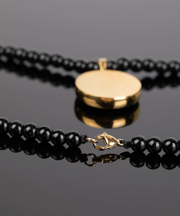 گردنبند سام نورزاده Noorzadeh Gold Art طرح ماه بهمن کد 90