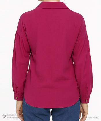 شومیز نخی آستین بلند زنانه شندی مدل 8124